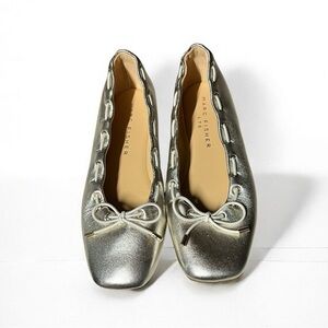 🌻NEW NWOT Marc Fisher Letizia Gold Ballet Flats Size 6.5